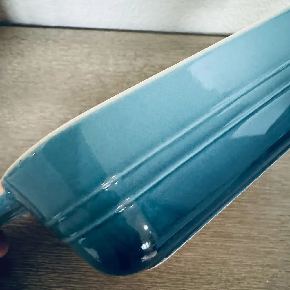 LeCreuset Marine Blue Ombré Ceramic Casserole Rectangular Baking Dish